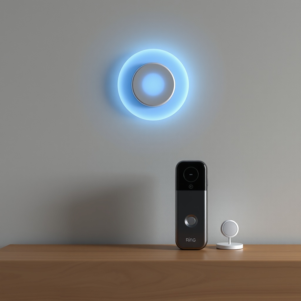 Yakın çekim bir Ring Alarm Pro hareket sensörü