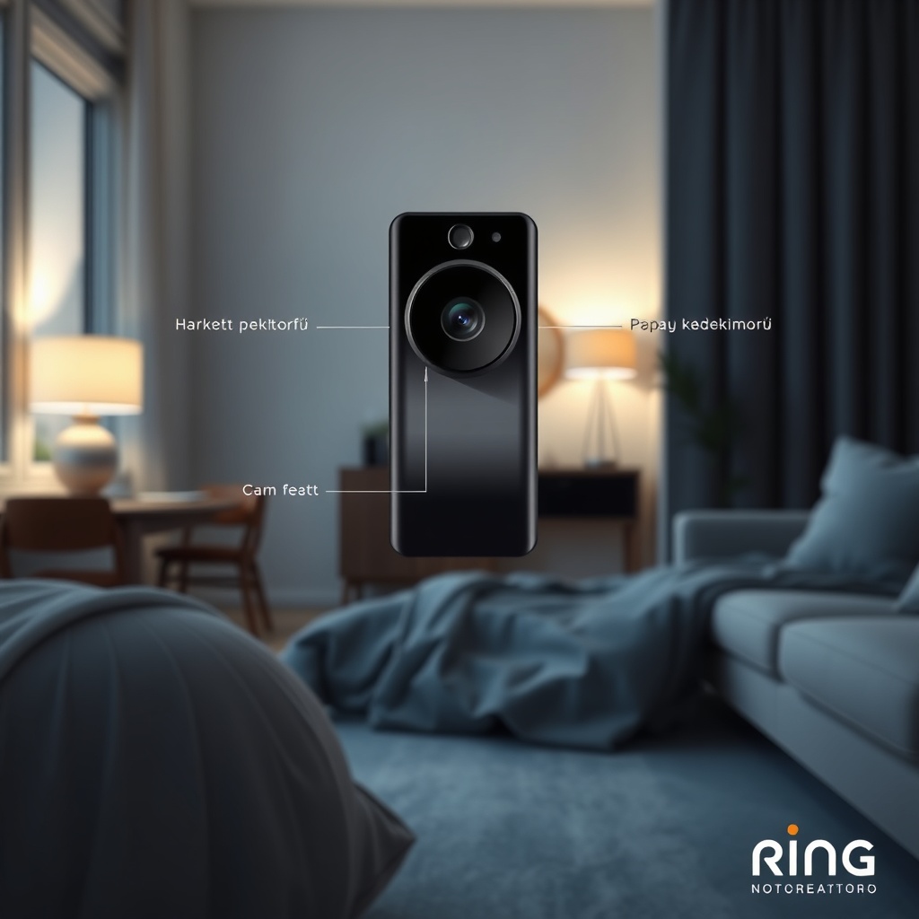 Bir masanın üzerinde Ring Alarm Pro’nun farklı sensörleri (kontak sensörü