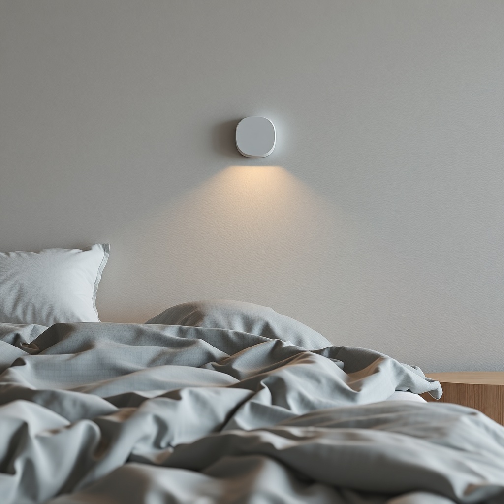 Bir evin giriş kapısına monte edilmiş Xiaomi Mi Alarm Set kapı sensörü