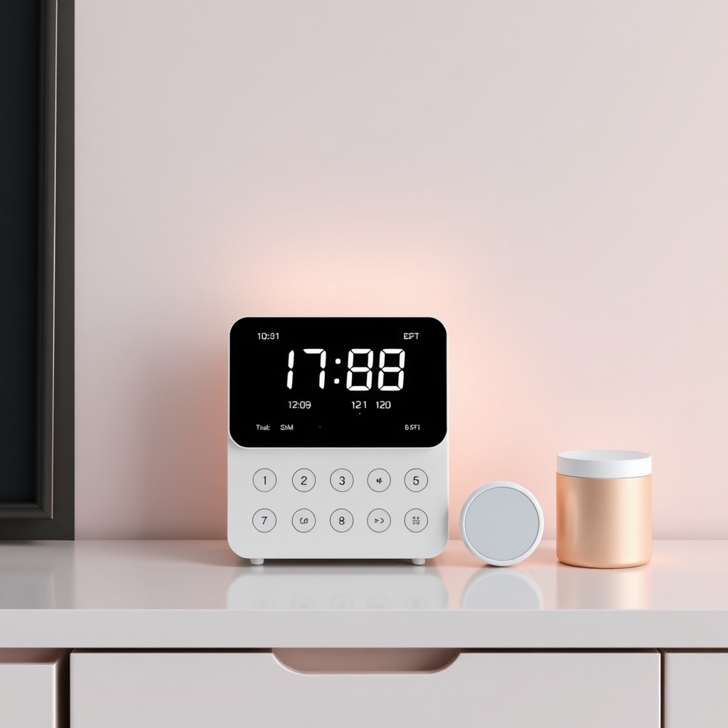 Xiaomi Mi Alarm Set uygulama ekranının gerçekçi bir fotoğrafı